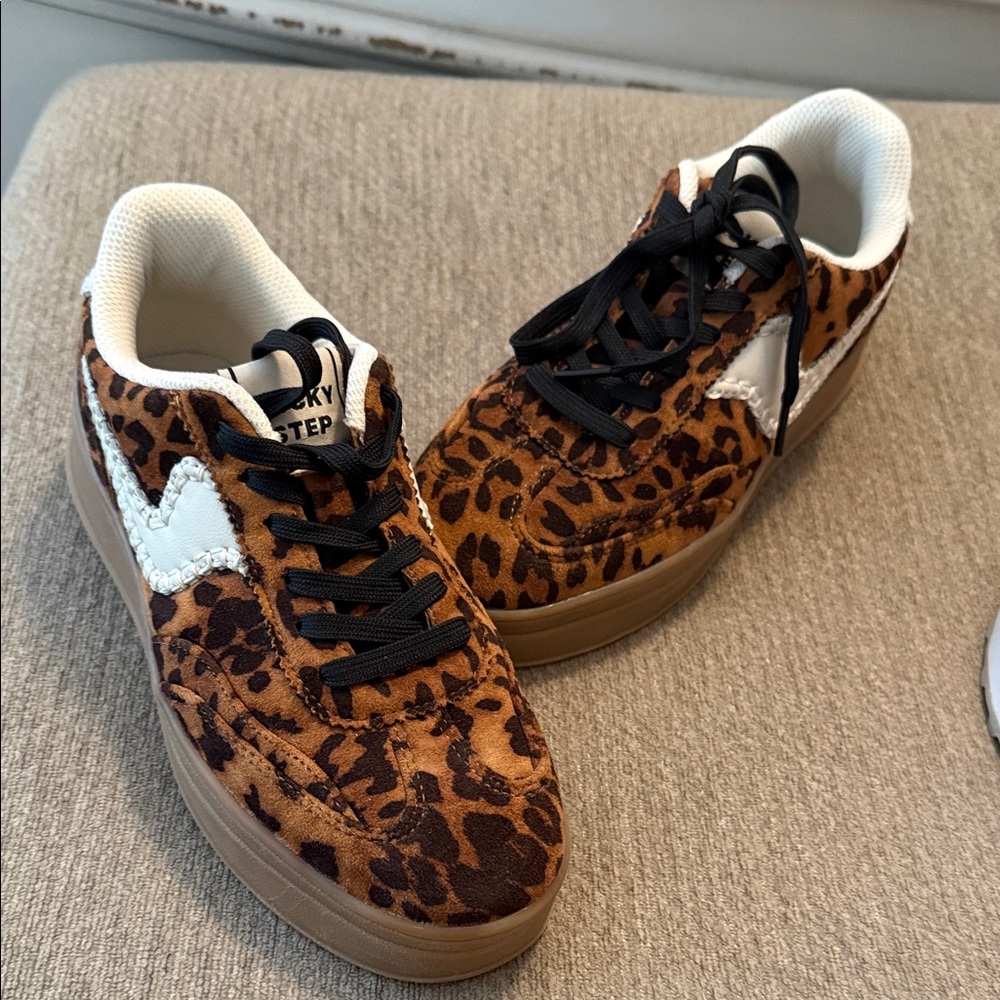 Leopard Print Sneakers with White Accents